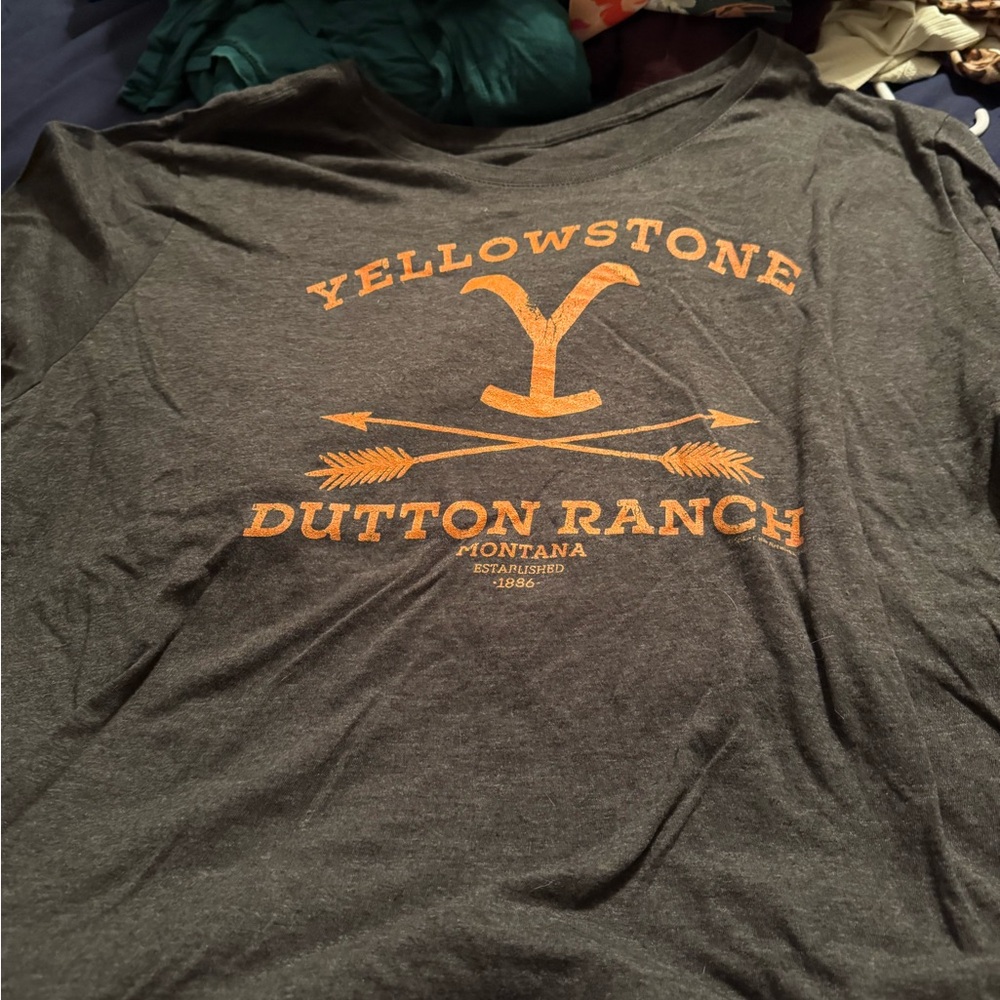 Gray Yellowstone Dutton Ranch T-Shirt